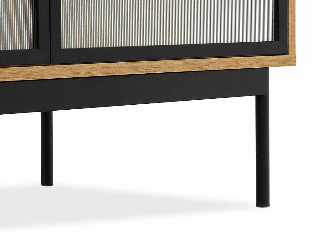 Buffet Comfivo 420, Chêne Artisan|Noir, 90x148cm, Le nombre de portes: 348cm