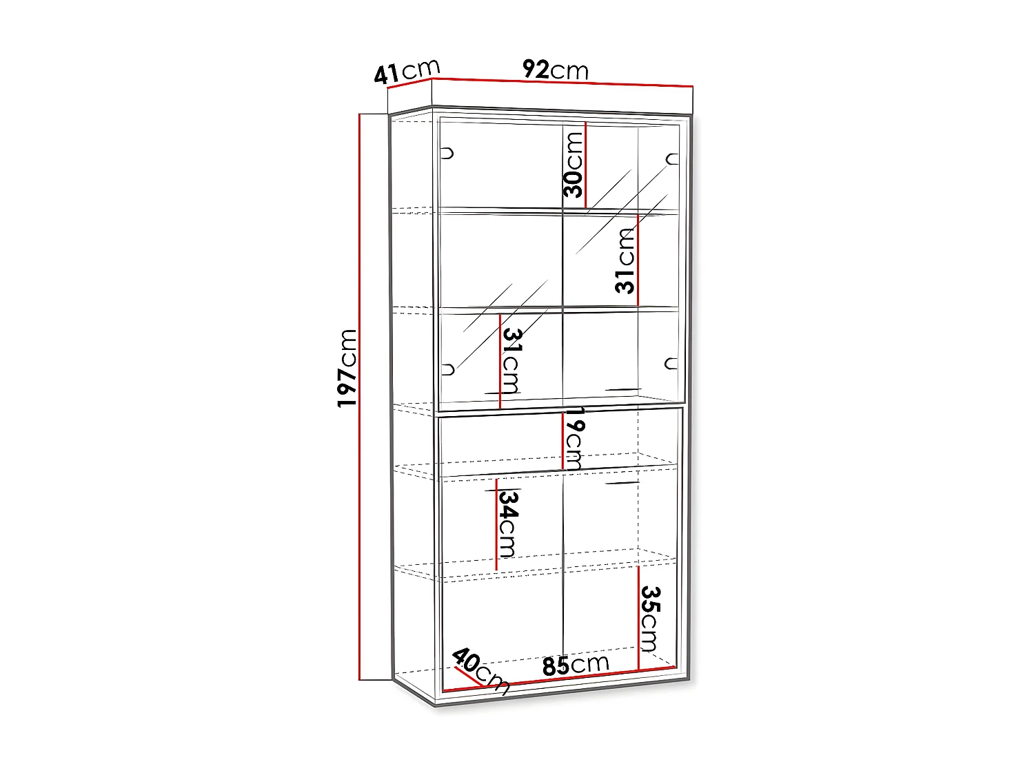 Étagère Etrmoni 102, Avec des portes|Fermé|Avec tiroirs, Stratifié, Nombre de tiroirs: 1