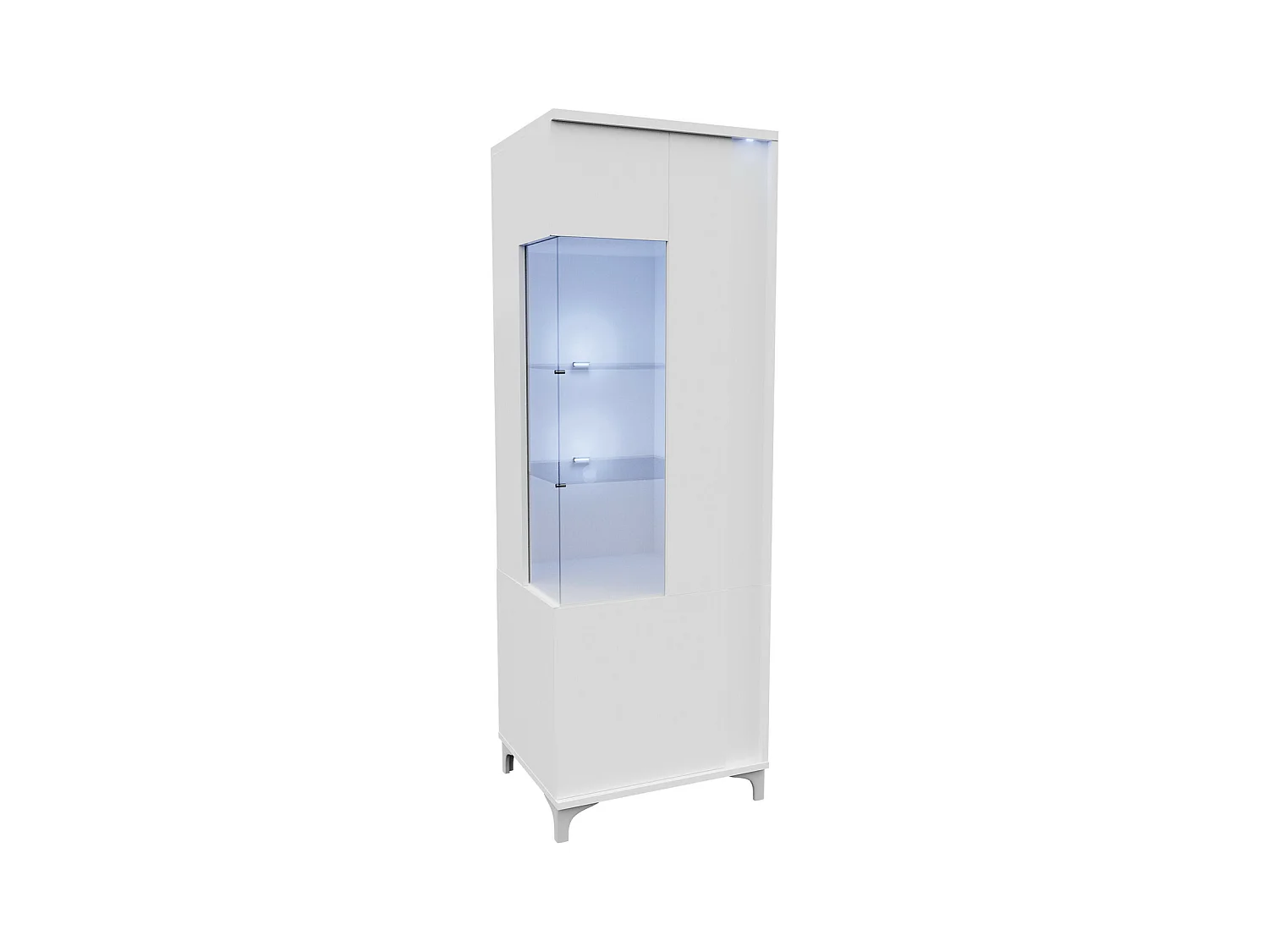 Étagère Livseri 108, Avec des portes|Fermé, Stratifié|Verre, Le nombre de portes: 2, 52cm