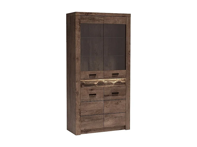 Étagère Serfeno 101, Fermé|Avec des portes, Verre|Stratifié, Le nombre de portes: 4, 93cm