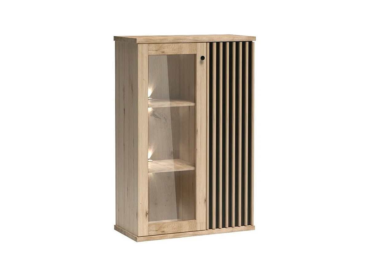 Buffet Venmava 102, Chêne Artisan|Noir, 132x86cm, Le nombre de portes: 241cm