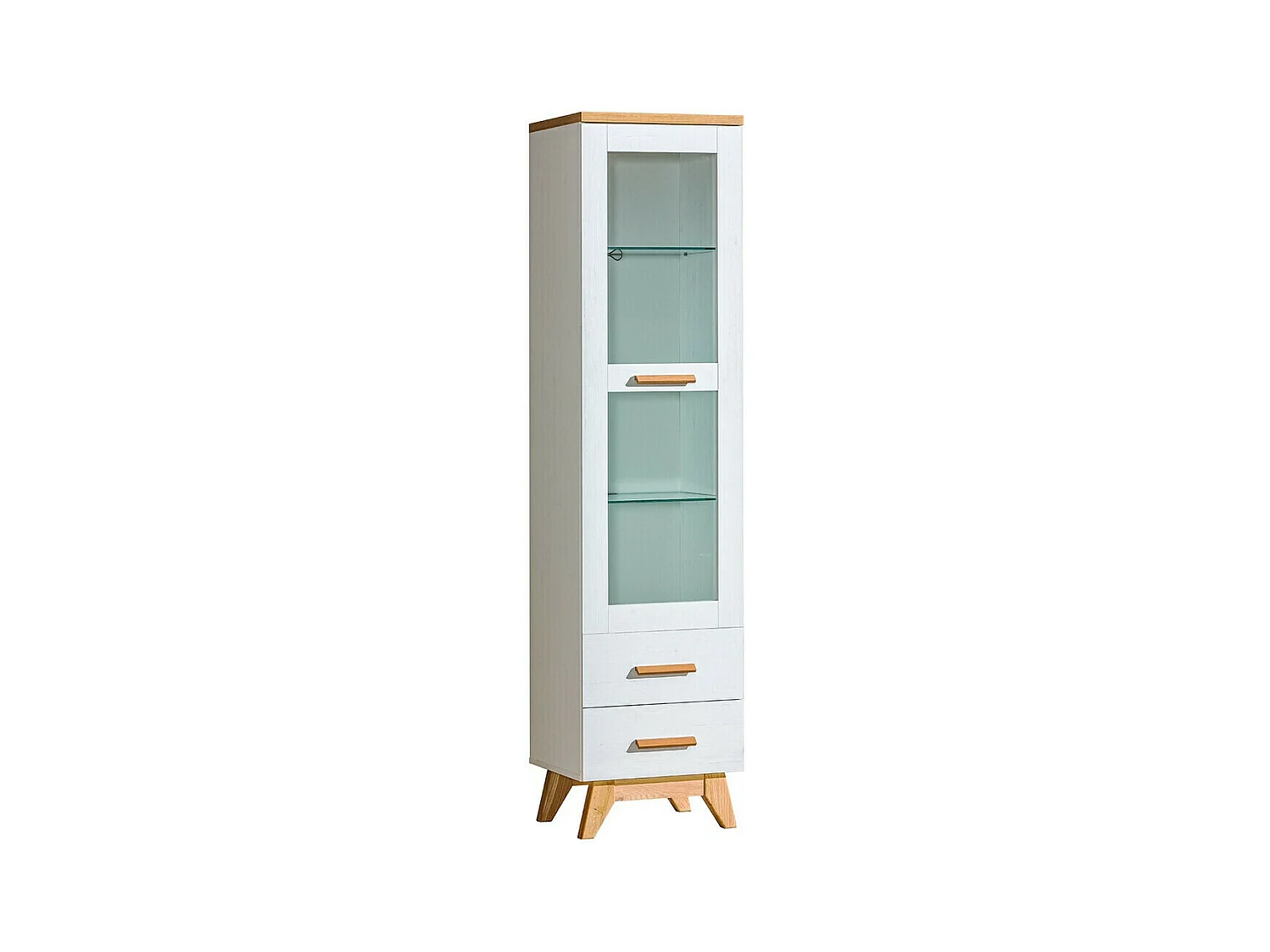 Étagère Sorvera 118, Avec des portes|Fermé|Avec tiroirs, Stratifié|Verre, 185x45x40cm