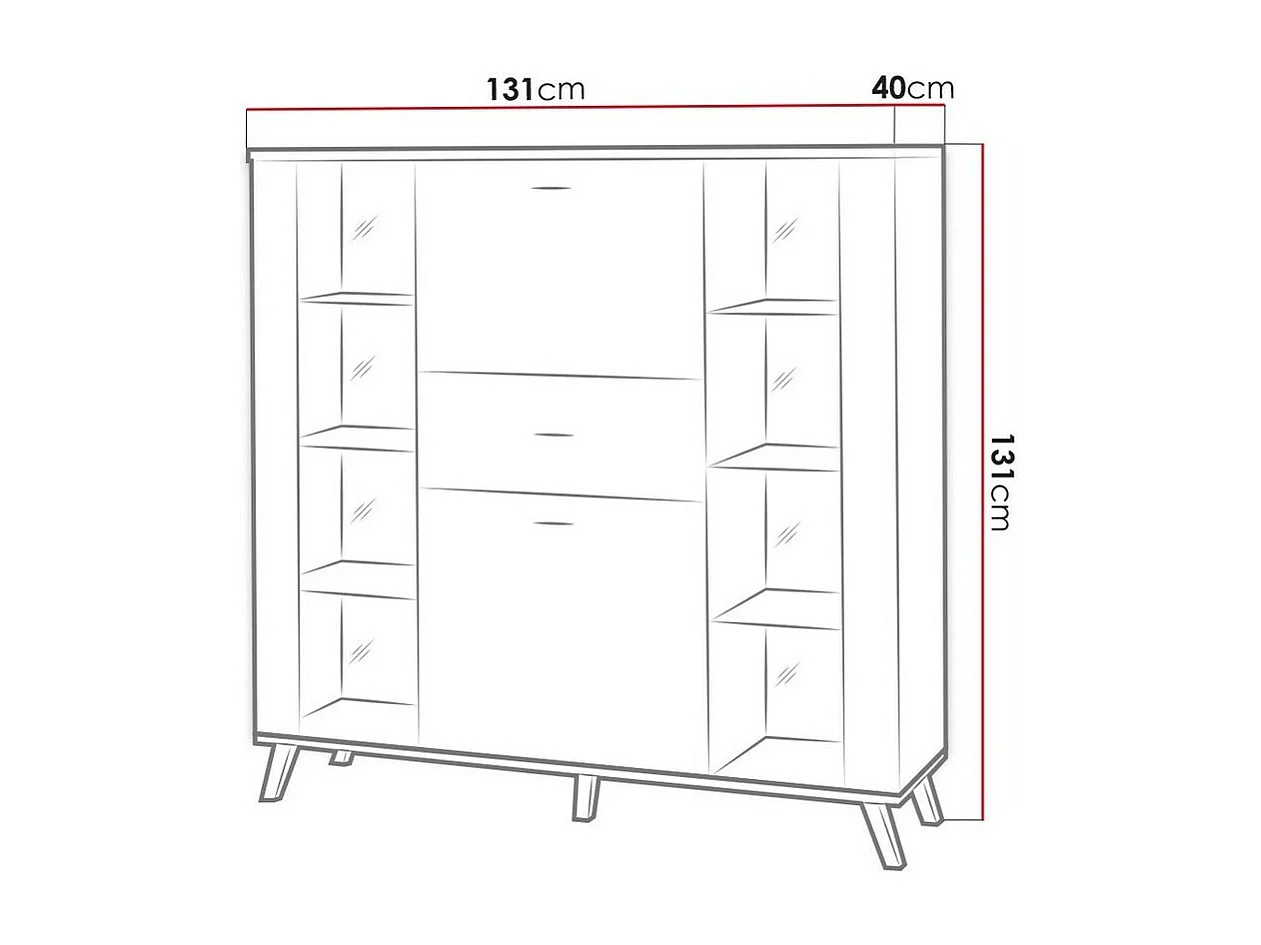 Cómoda Talsere 102, Com gavetas e portas, Número de gavetas: 1