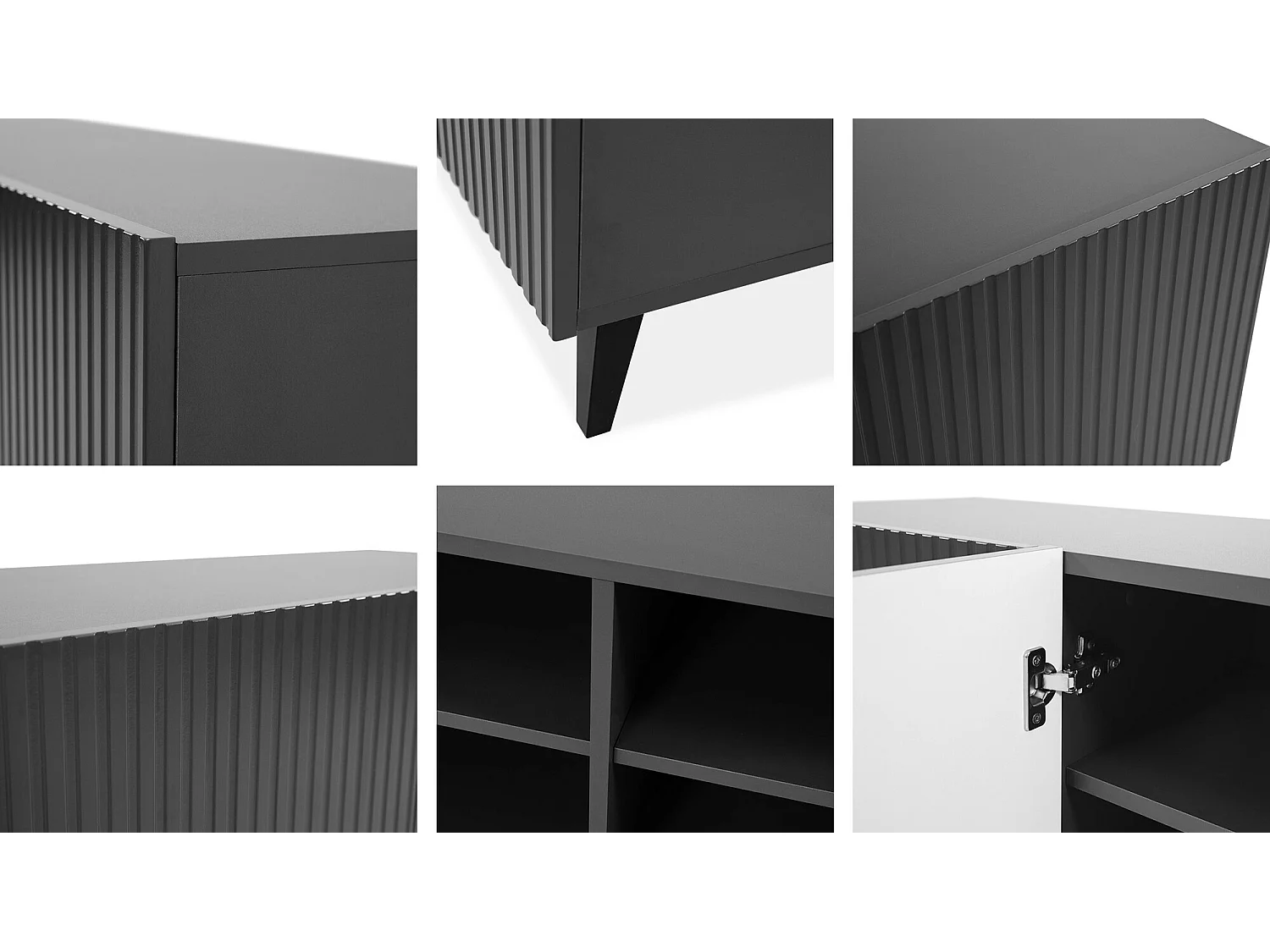 Étagère Remeta 105, Avec des portes|Fermé, MDF|Stratifié|Verre trempé, 183x60x42cm