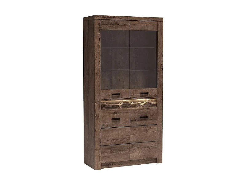 Étagère Serfeno 101, Fermé|Avec des portes, Verre|Stratifié, Le nombre de portes: 4, 93cm