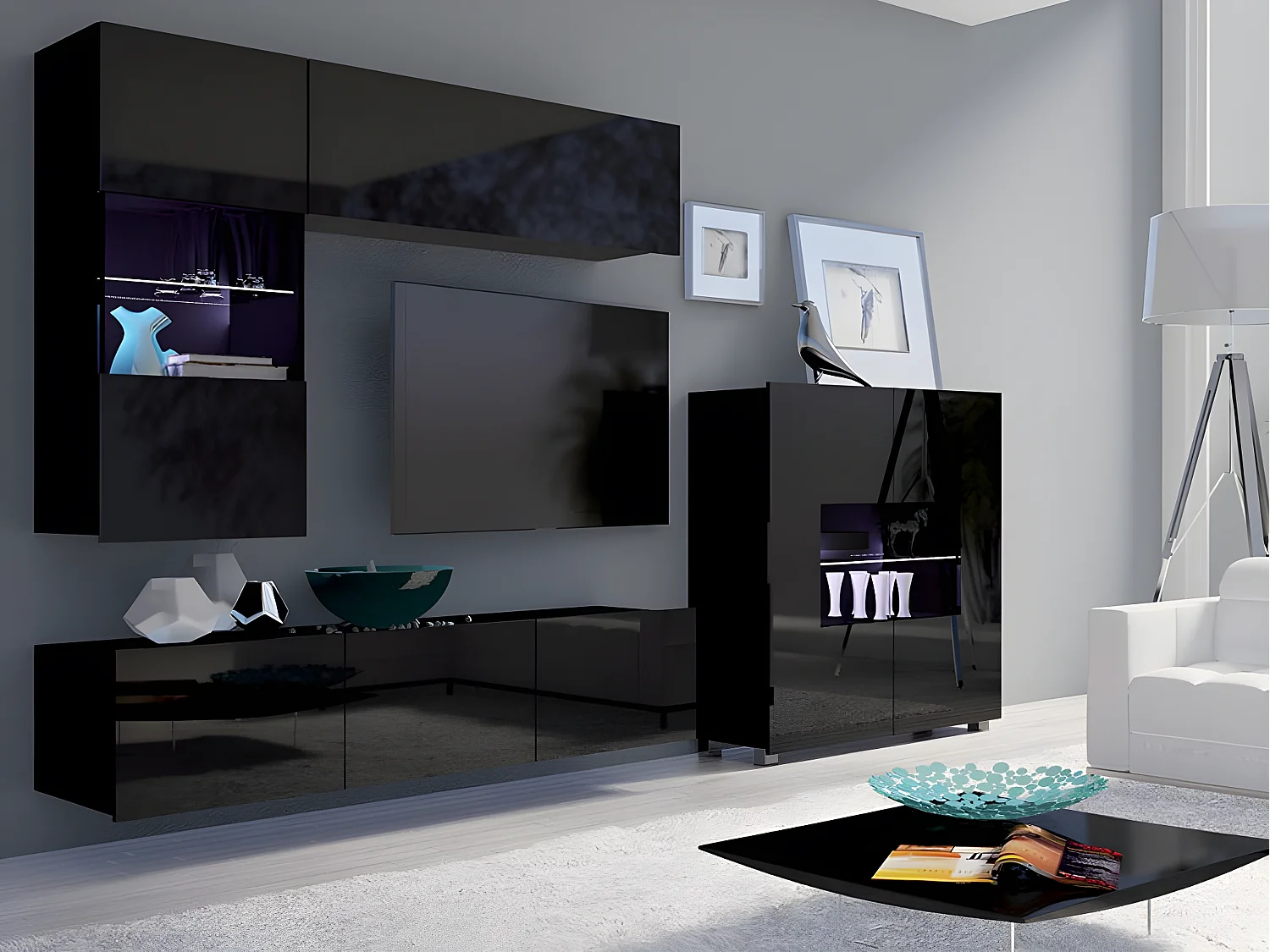 Expositor Tivdalu 100, Com portas, O número de portas: 2, 107x100x35cm