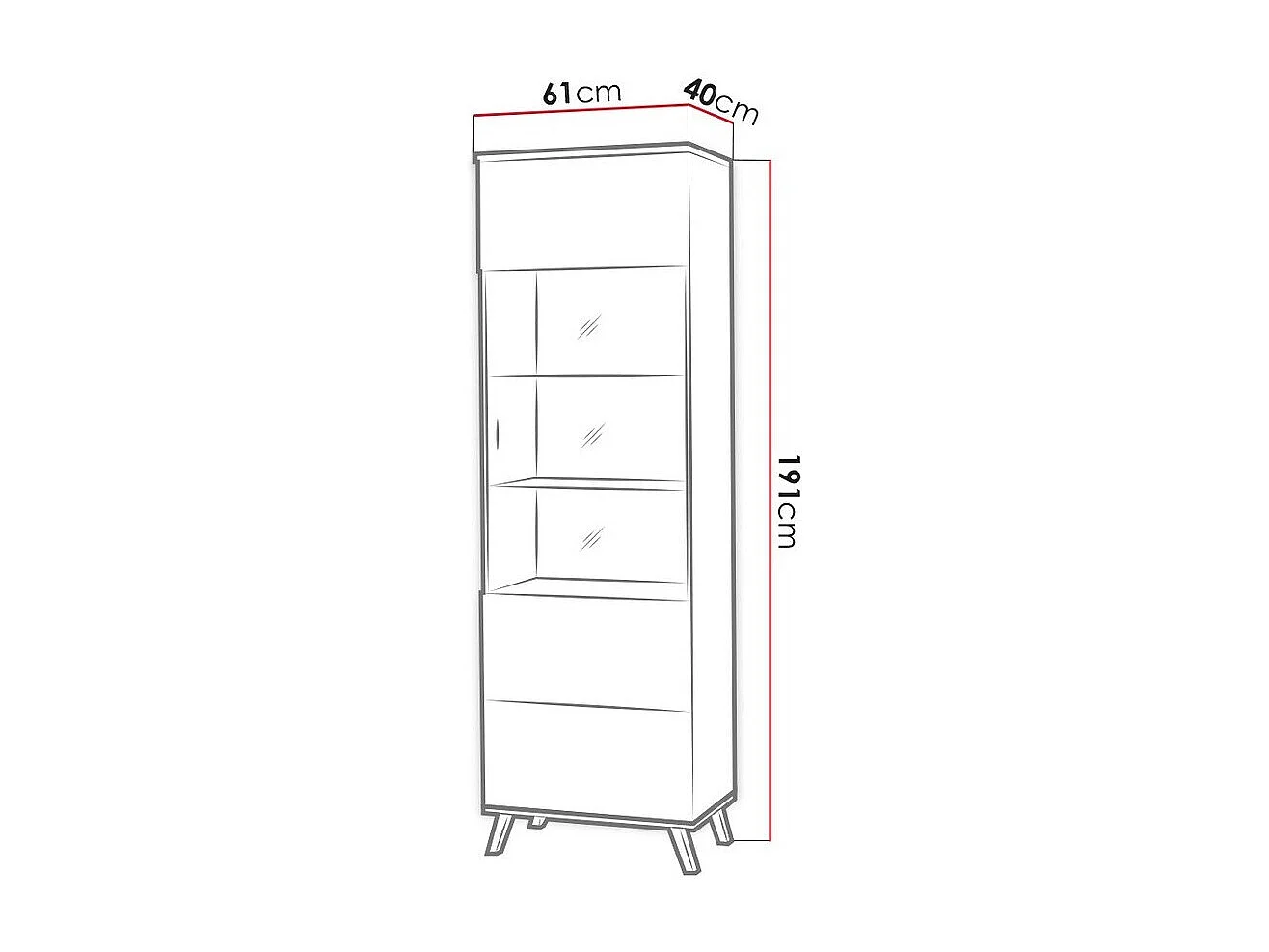 Estante Talsere 101, Pode ser fechado, Placa de aglomerado laminado