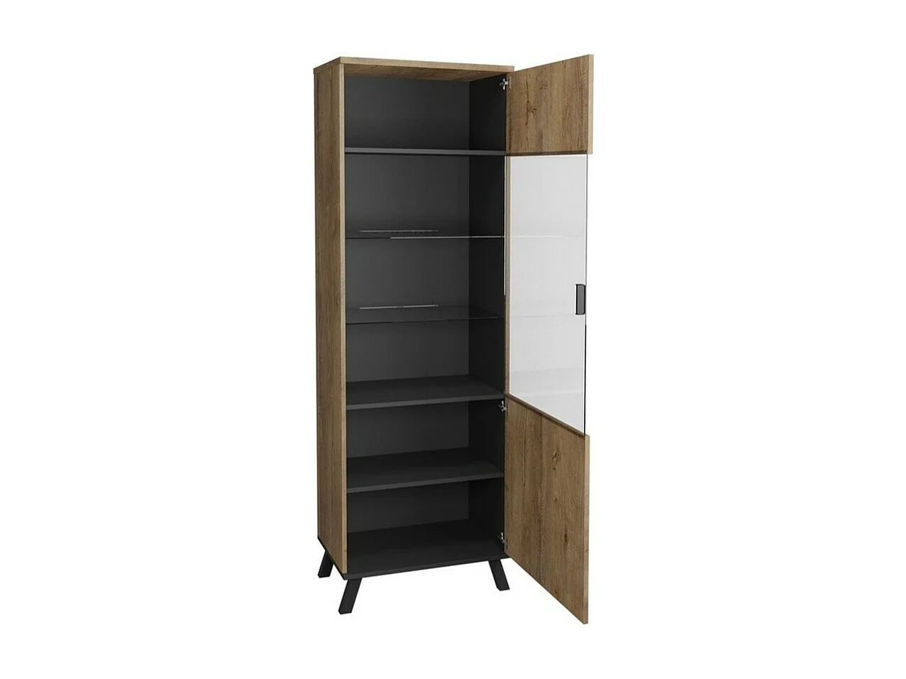 Étagère Talsere 101, Fermé|Avec des portes, Verre|Stratifié, Le nombre de portes: 1, 61cm