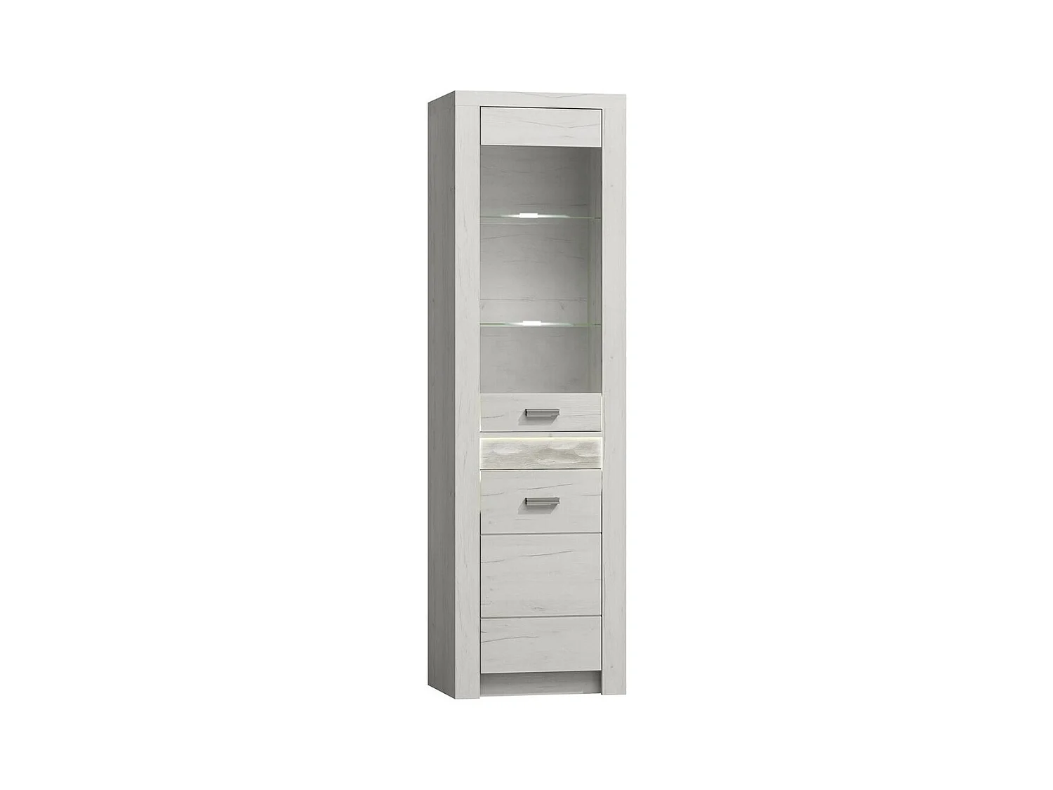 Étagère Serfeno 102, Fermé|Avec des portes, Verre|Stratifié, Le nombre de portes: 2, 56cm