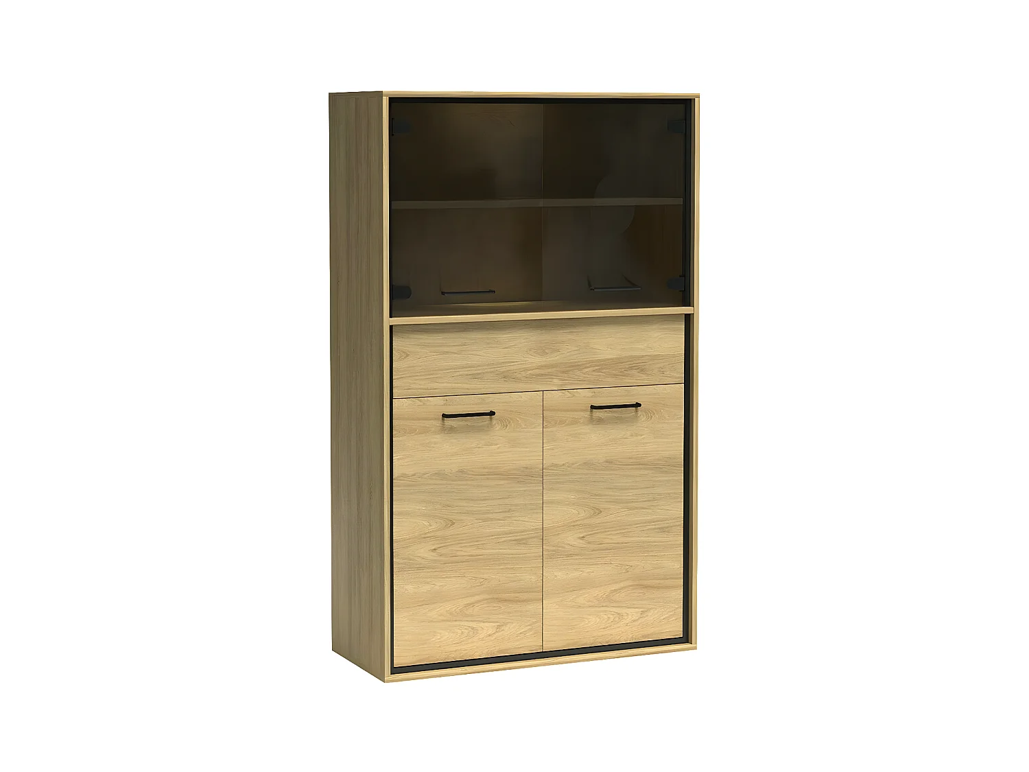 Scaffale Etrmoni 107, Chiuso|Con porte|Con cassetti, Truciolare laminato, 157x92x41cm