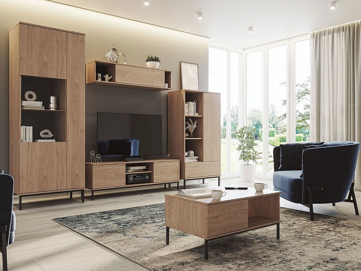 Étagère Lomsore 106, Avec des portes|Fermé, Verre|Stratifié, Le nombre de portes: 2, 70cm