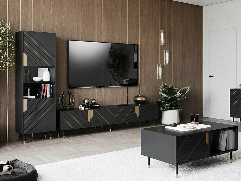 Estante Elmteo 105, Pode ser fechado, Placa de aglomerado laminado