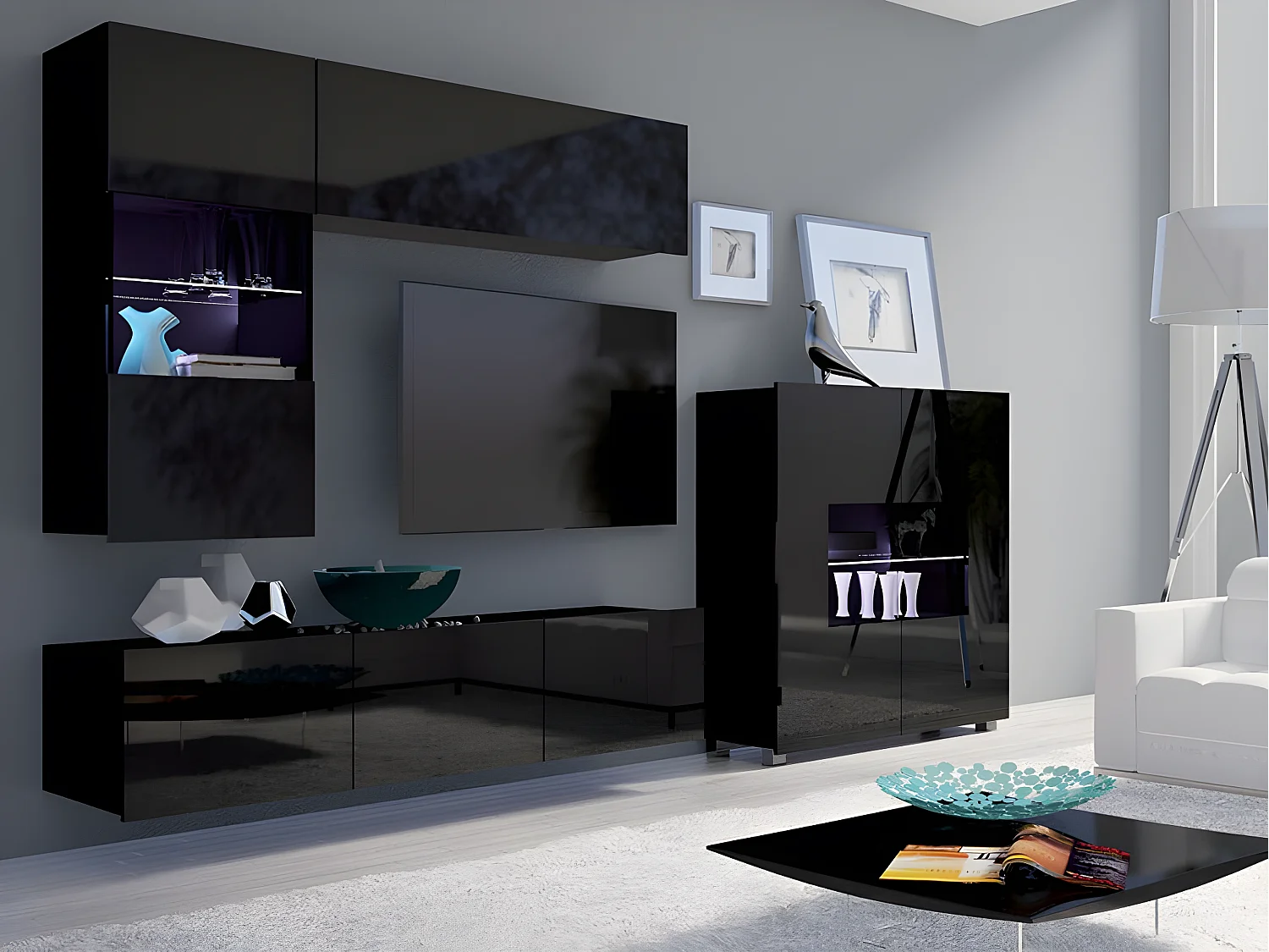 Expositor Tivdalu 100, Com portas, O número de portas: 2, 107x100x35cm