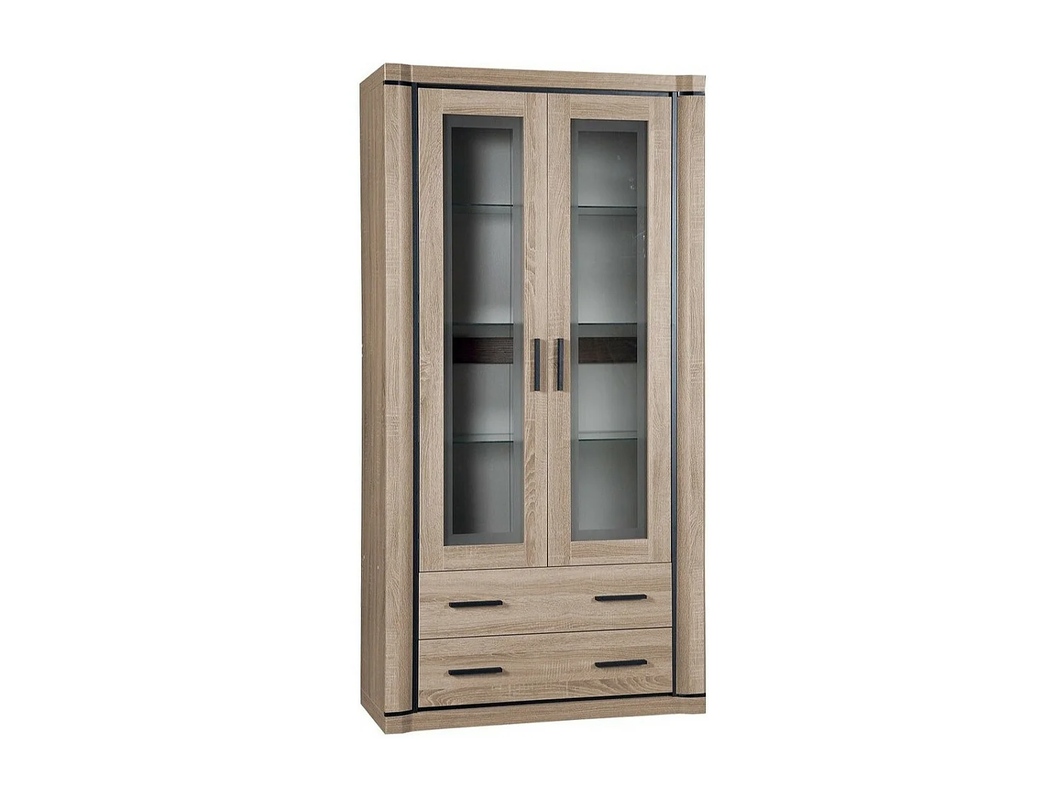 Estantería Lorelie 116, Con cajones|Con puertas|Cerrable, Número de puertas: 2, 192x97cm