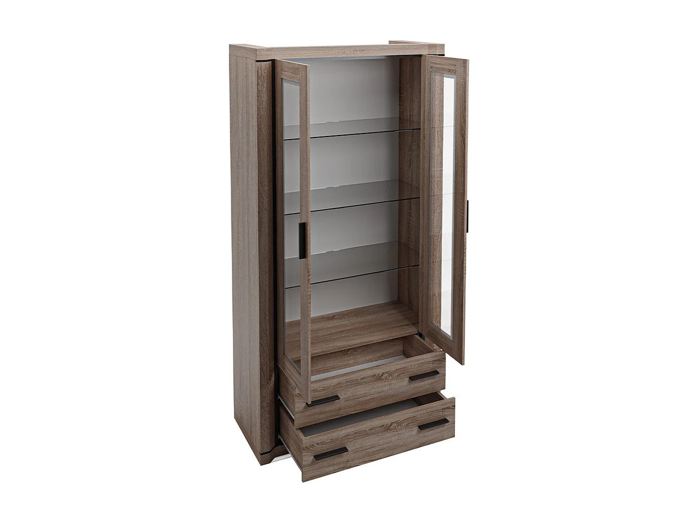 Estantería Lorelie 116, Con cajones|Con puertas|Cerrable, Número de puertas: 2, 192x97cm