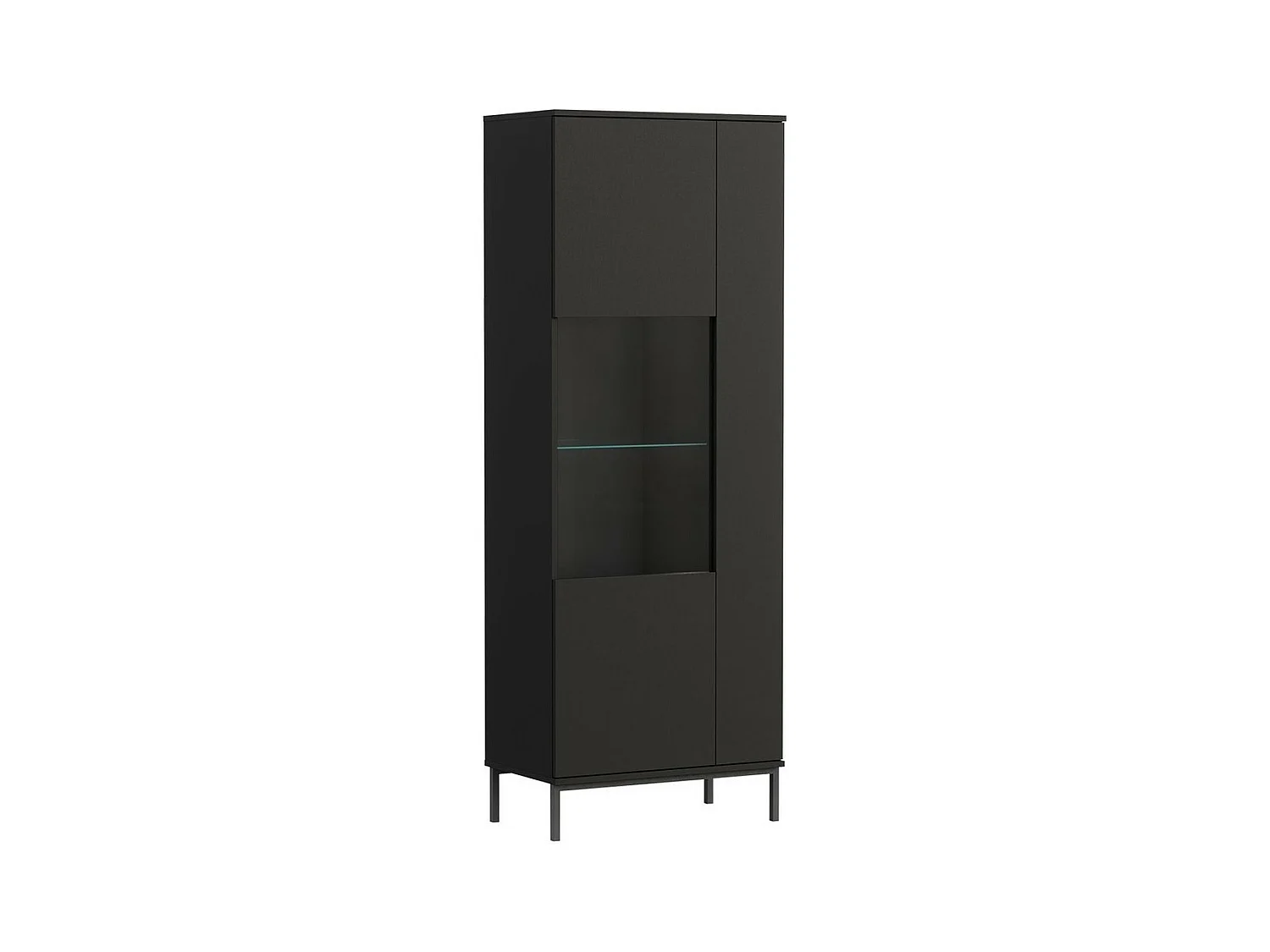 Étagère Lomsore 106, Avec des portes|Fermé, Stratifié|Verre, Le nombre de portes: 2, 70cm
