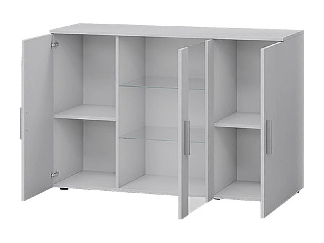 Buffet Tornola 106, Noir|Chêne de Lefkas, 80x120cm, Le nombre de portes: 341cm