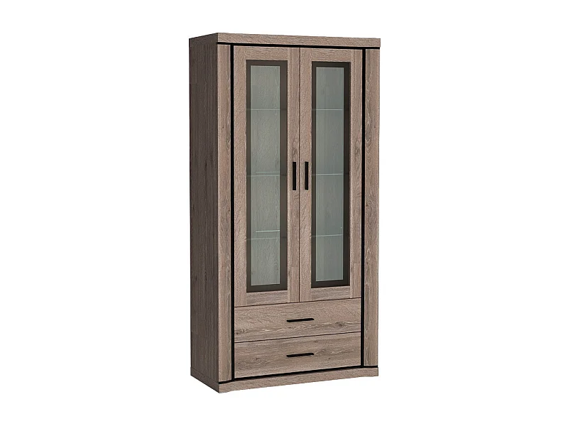 Estantería Lorelie 116, Con cajones|Con puertas|Cerrable, Número de puertas: 2, 192x97cm