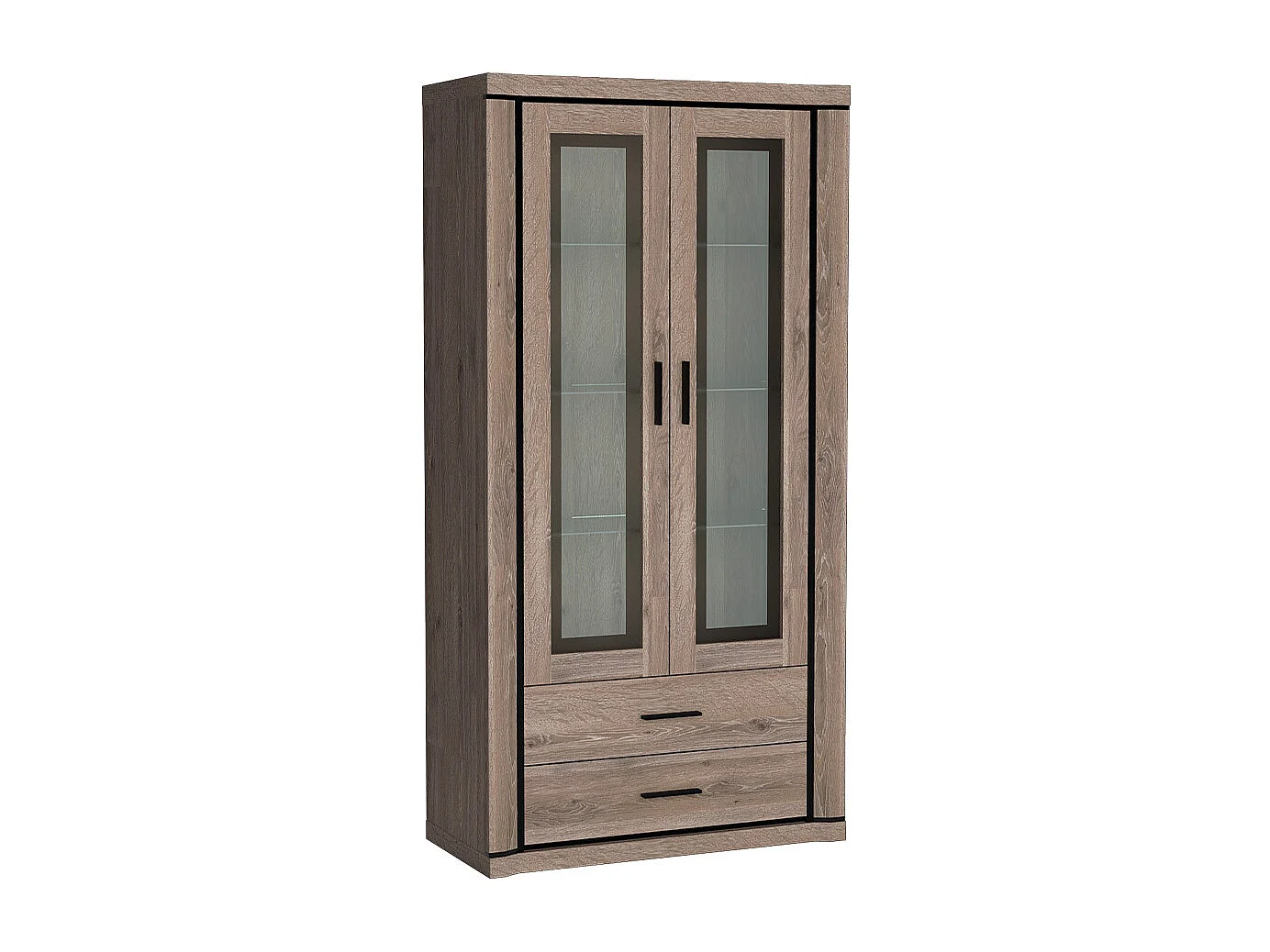 Estantería Lorelie 116, Con cajones|Con puertas|Cerrable, Número de puertas: 2, 192x97cm