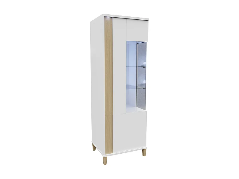 Étagère Livseri 107, Avec des portes|Fermé, Verre|Stratifié, Le nombre de portes: 2, 52cm