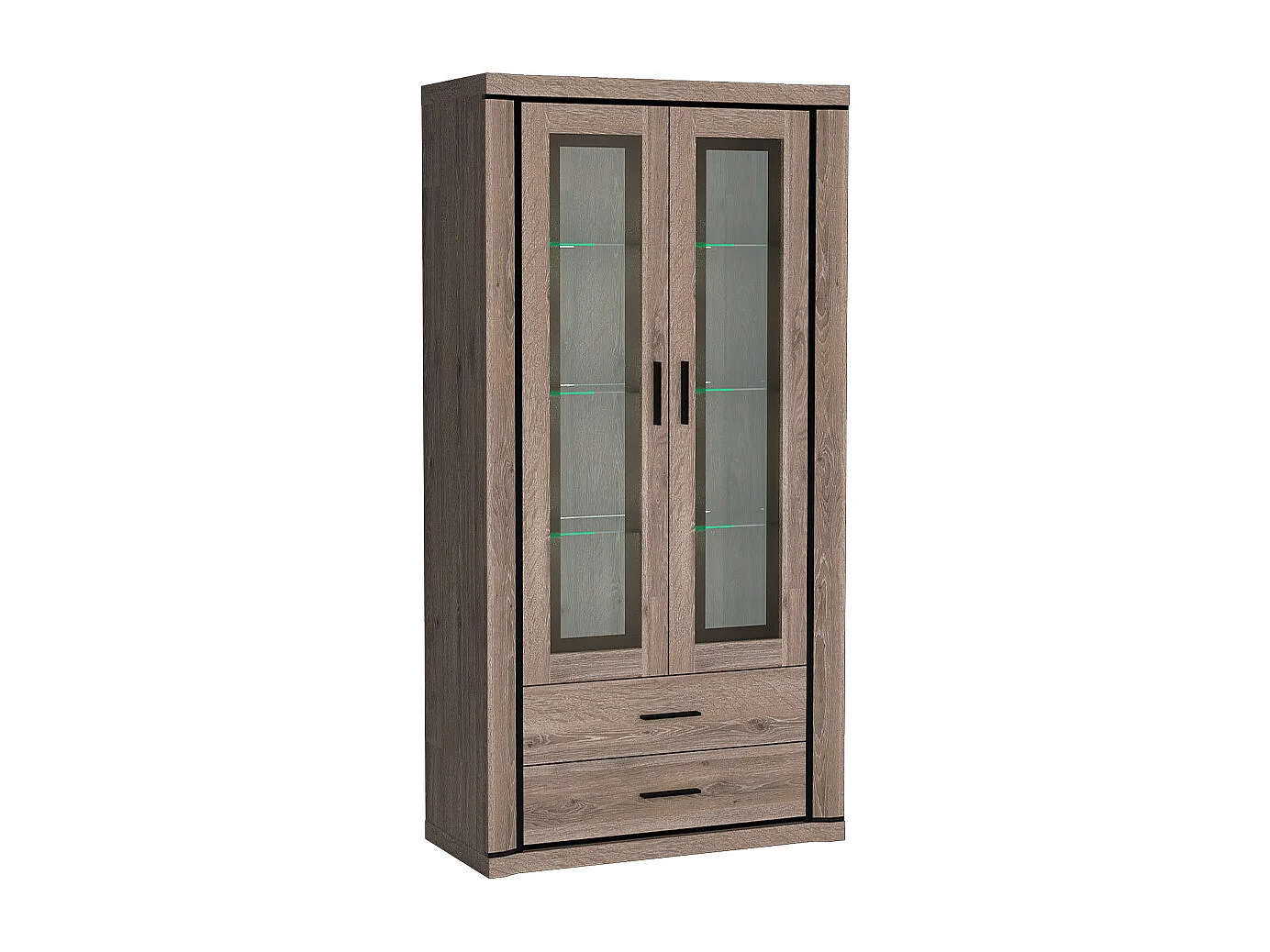 Estantería Lorelie 116, Con cajones|Con puertas|Cerrable, Número de puertas: 2, 192x97cm