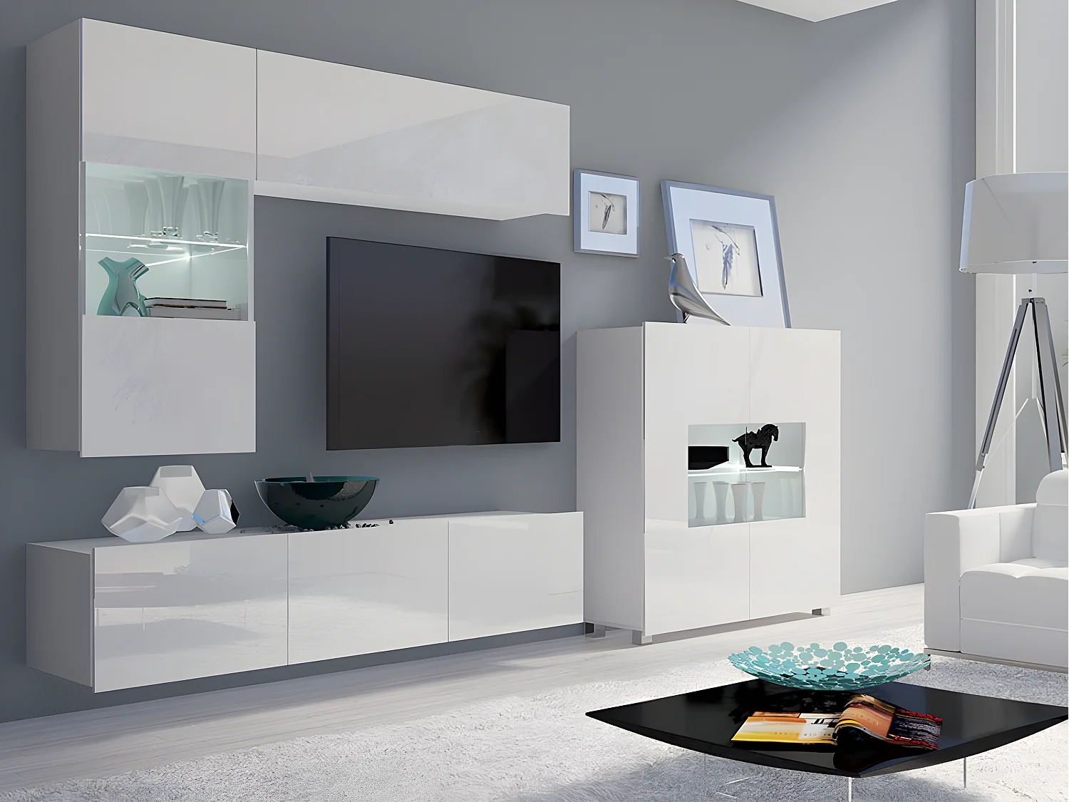 Expositor Tivdalu 100, Com portas, O número de portas: 2, 107x100x35cm