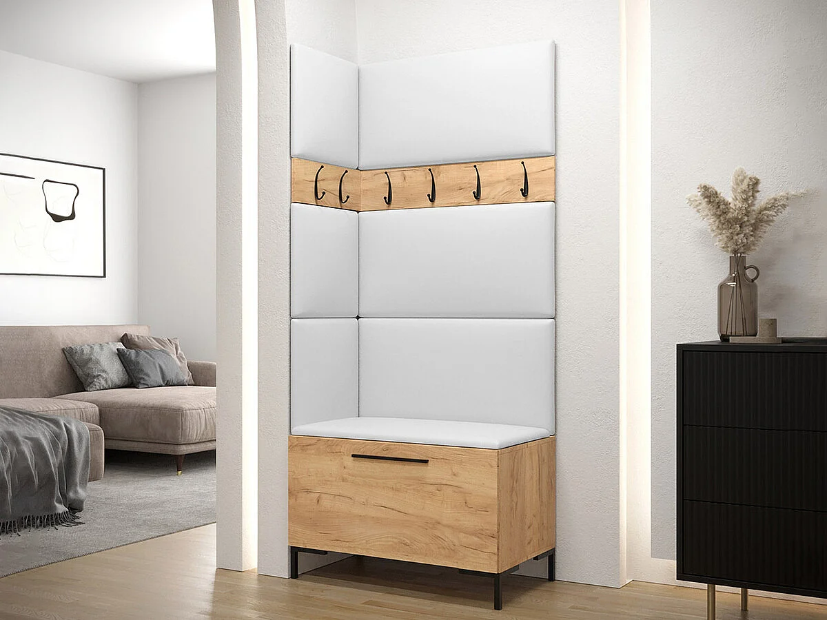 Conjunto pasillo Hartford F103, 196x84x46cm, Craft roble, Montada en la pared|Colocada