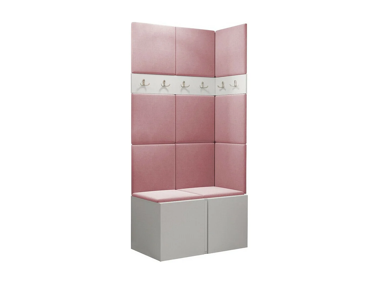 Conjunto pasillo Hartford 264, 186x84x46cm, Blanco, Tapiz|Aglomerado laminado