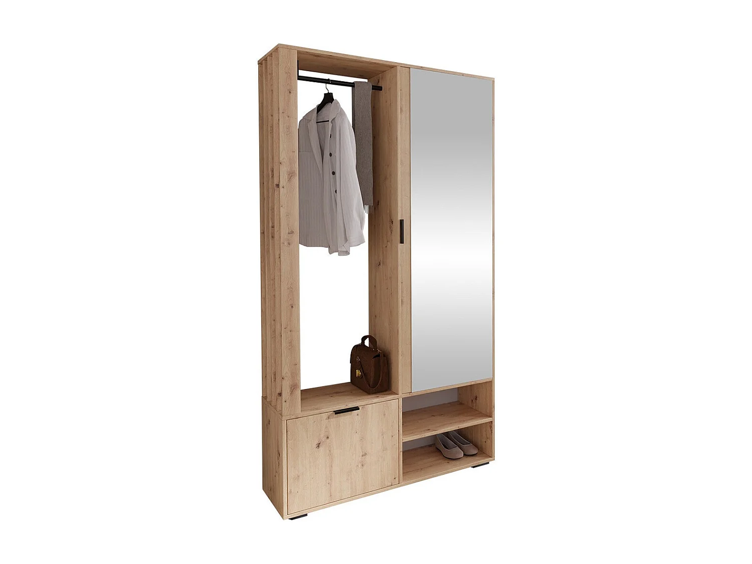 Conjunto para corredor Stanton 145, Espelho, Colocado, 19x10x3cm