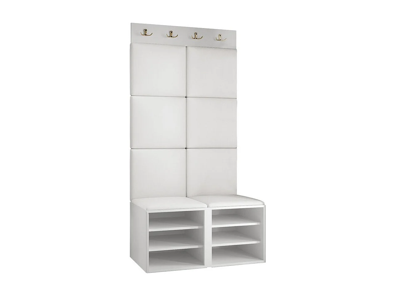 Meuble d'entrée Hartford 375, 186x84x46cm, Marron|Noir, Tapisserie|MDF|Stratifié