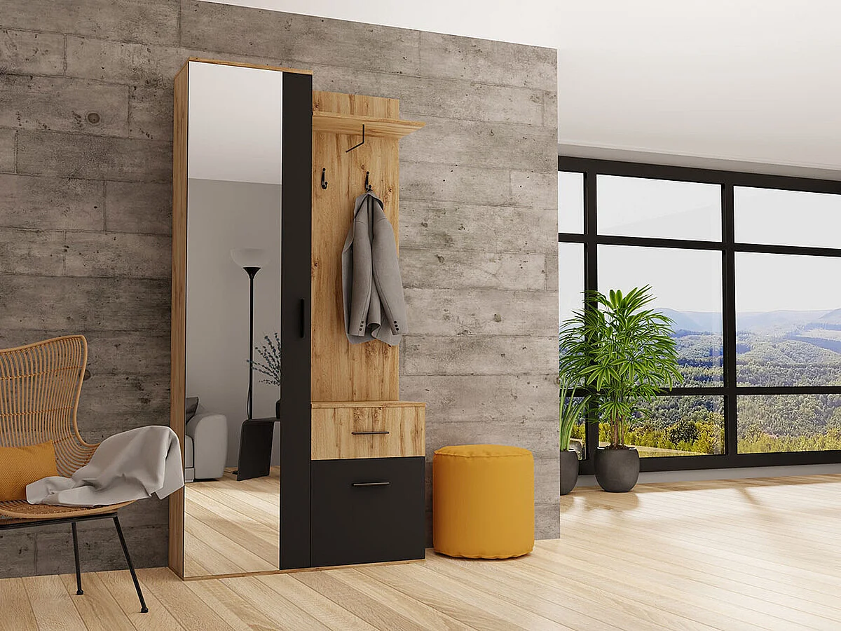 Conjunto para corredor Stanton 141, Espelho, Colocado, 20x10x3cm