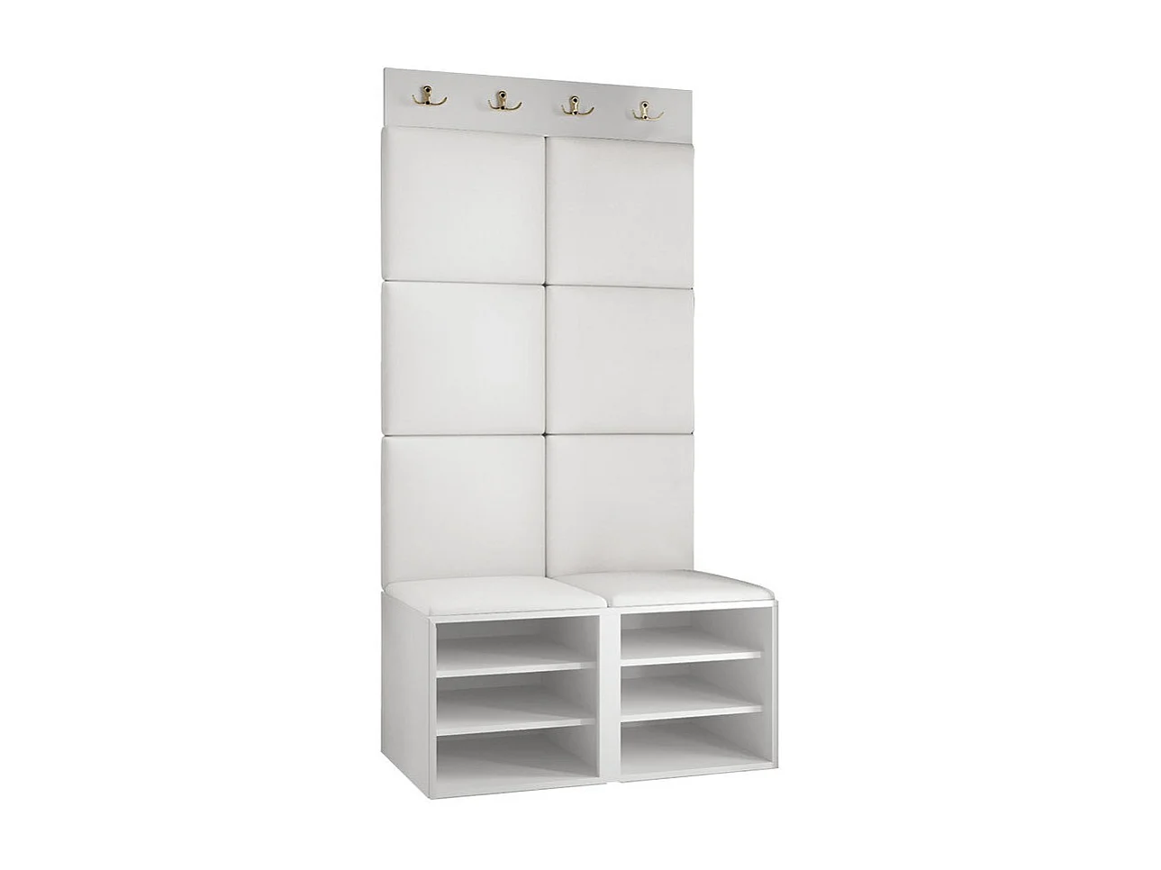 Meuble d'entrée Hartford 383, 186x84x46cm, Marron|Noir, Tapisserie|MDF|Stratifié