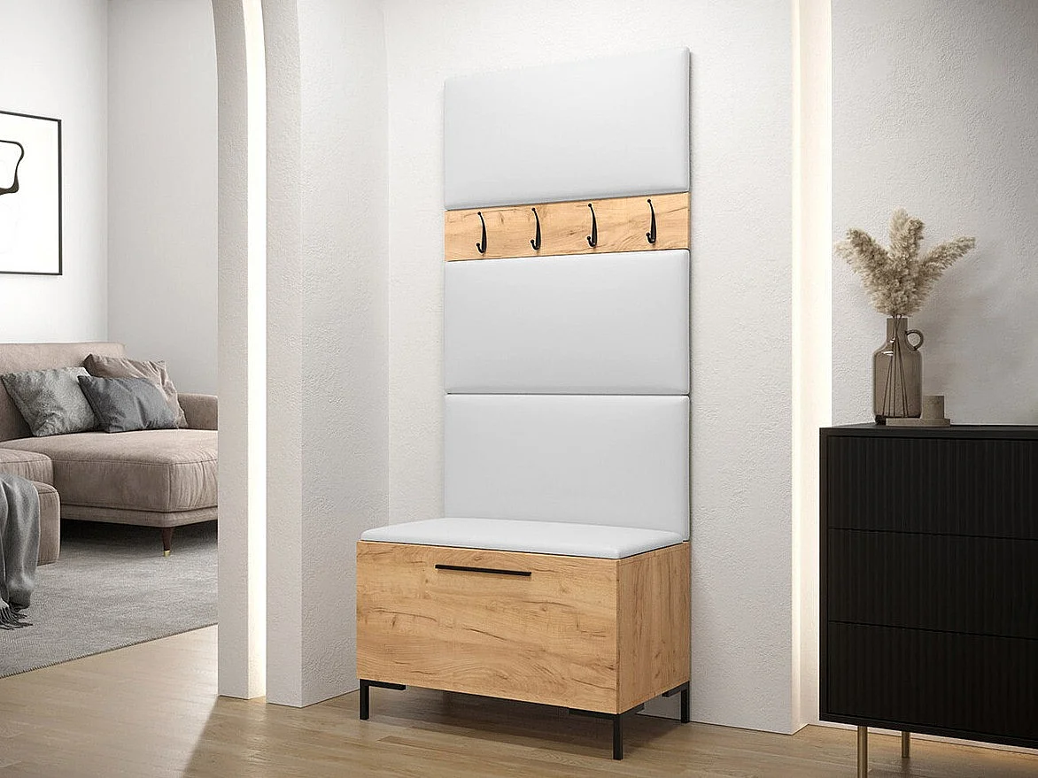 Conjunto pasillo Hartford F102, 196x84x46cm, Craft roble, Montada en la pared|Colocada