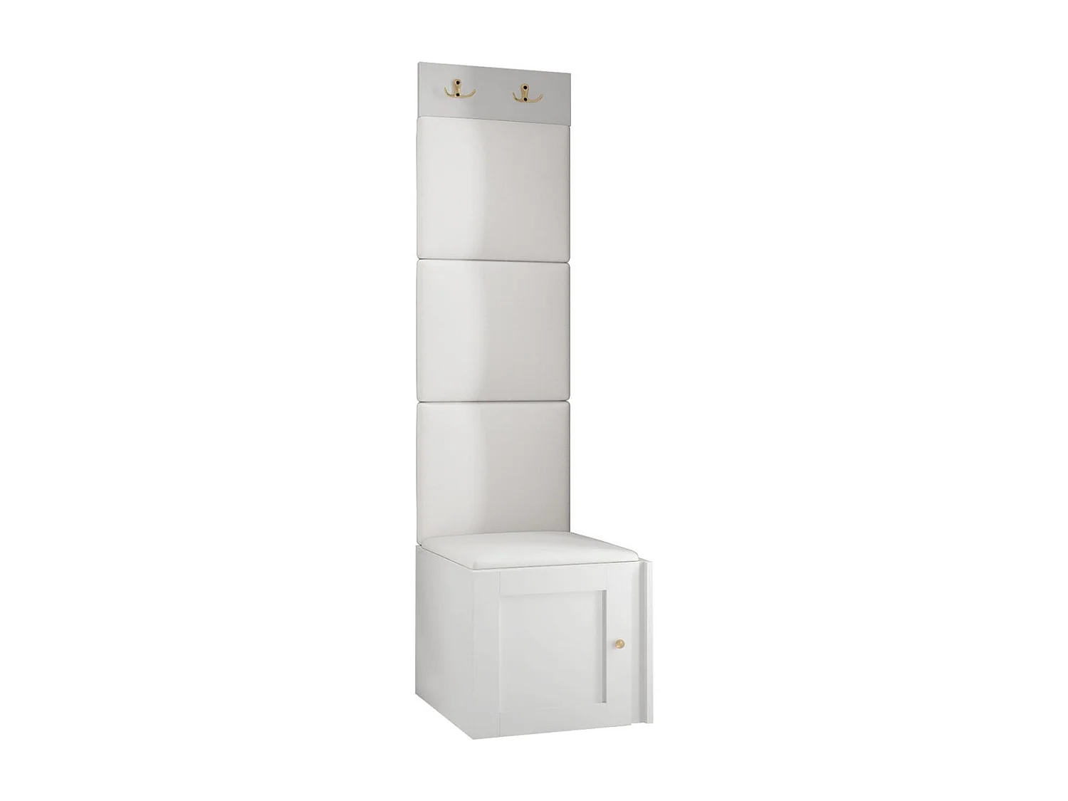 Conjunto pasillo Hartford 378, 186x42x46cm, Blanco, Colocada|Montada en la pared