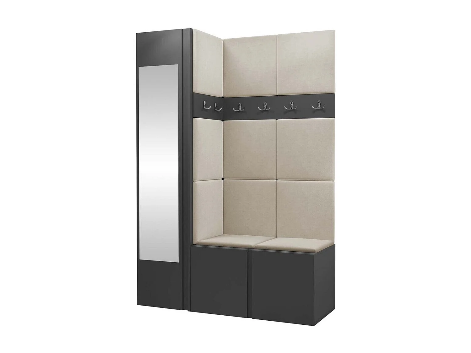 Conjunto para corredor Hartford 277, Espelho, Colocado, 19x12x5cm