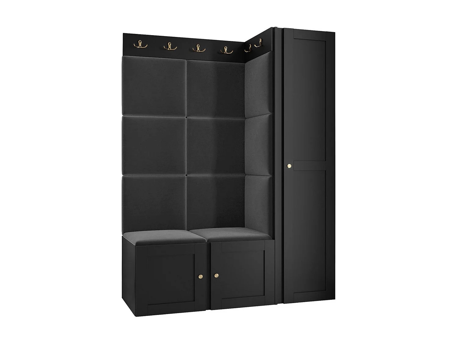 Conjunto para corredor Hartford 377, Montado nas parede, 19x12x5cm