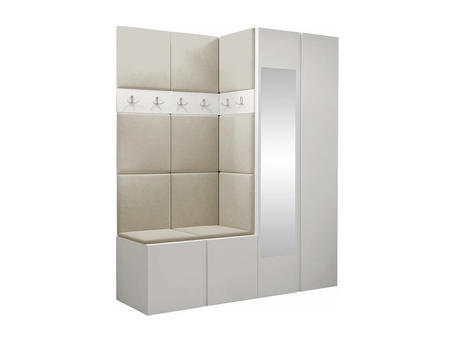 Conjunto para corredor Hartford 278, Espelho, Colocado, 19x16x5cm