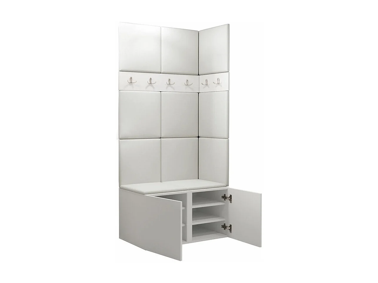 Meuble d'entrée Hartford 264, 186x84x46cm, Chêne Artisan|Marron, Tissu|Stratifié