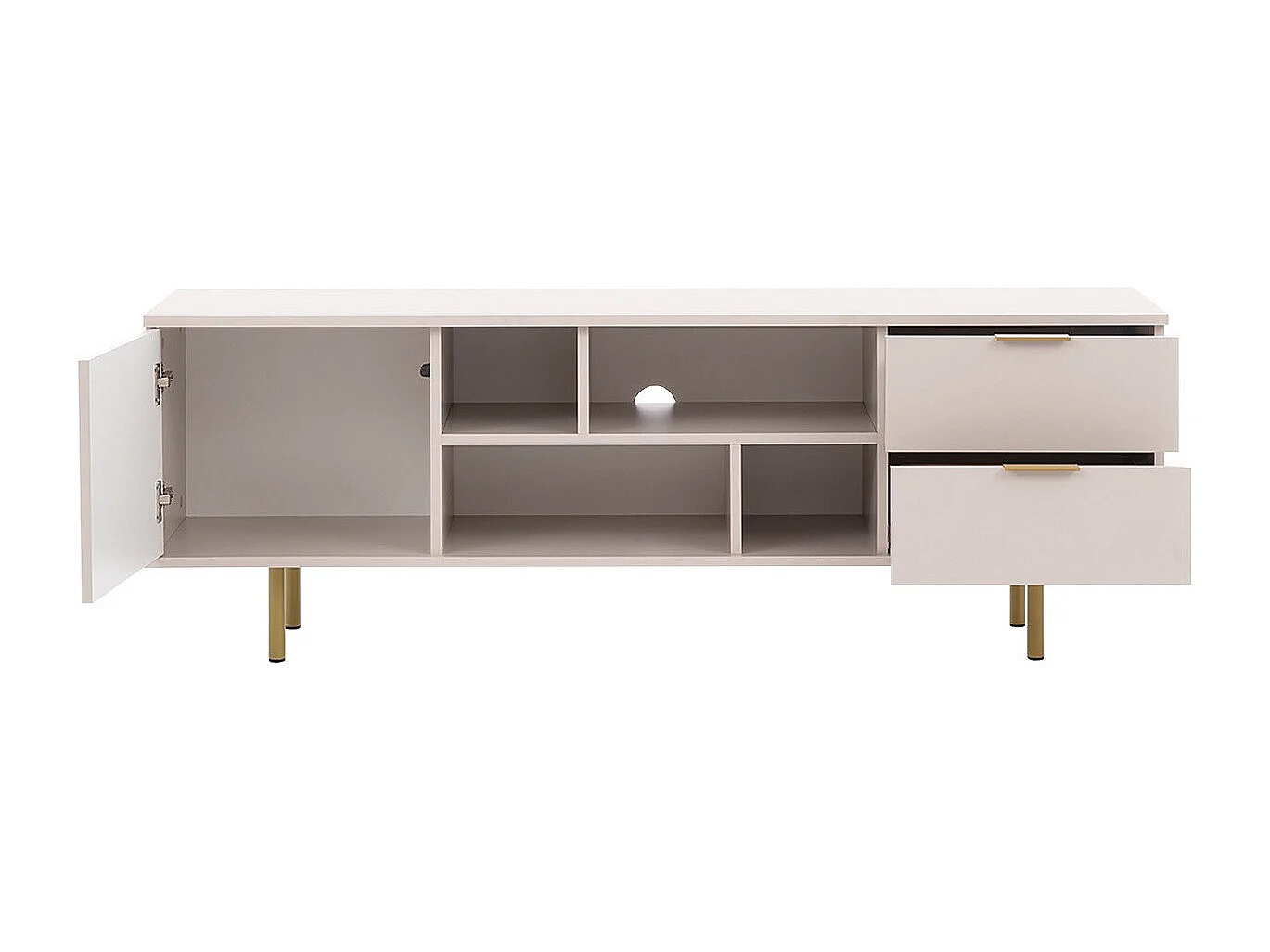 Mueble TV Providence U105, Negro, 150x52x41cm