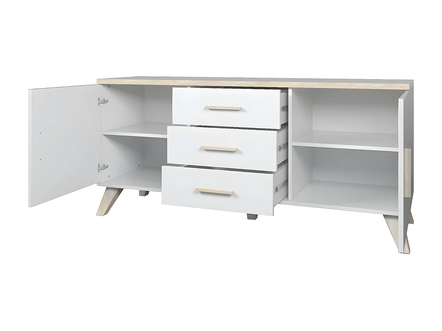 Mesa para TV Charlotte G107, O número de portas: 2, 150x69x45cm