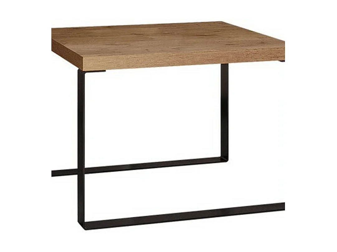 Mesa de café Germantown 109, Roble lancelote|Negro, 44x60x60cm, Aglomerado laminado