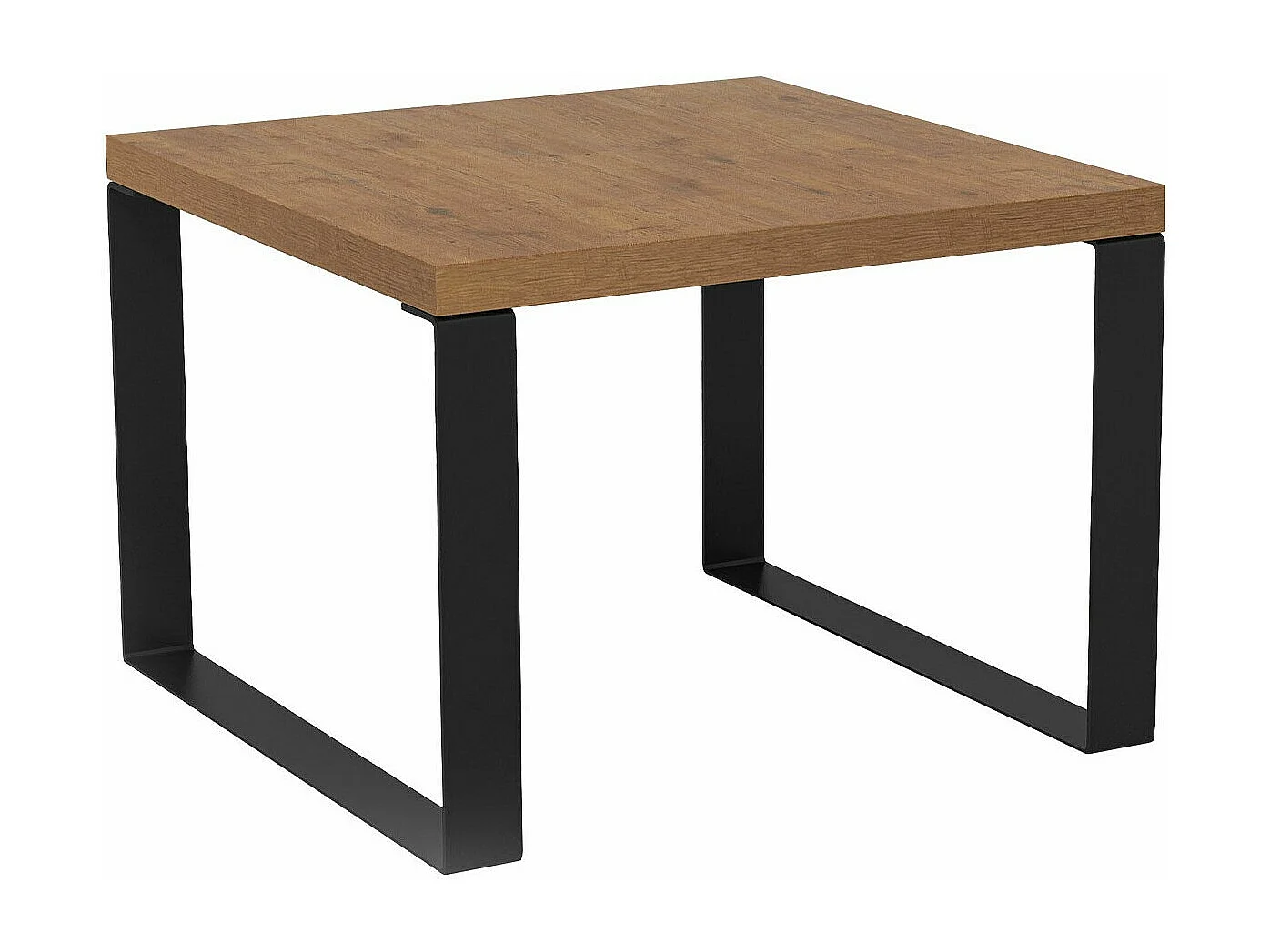 Table basse Germantown 109, Chêne lancelot|Noir, 44x60x60cm, Stratifié, Angulaire