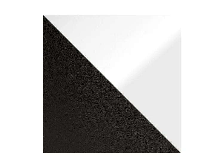 Table basse Germantown 105, Noir mat|Blanc brillant, 44x60x60cm, Stratifié, Angulaire