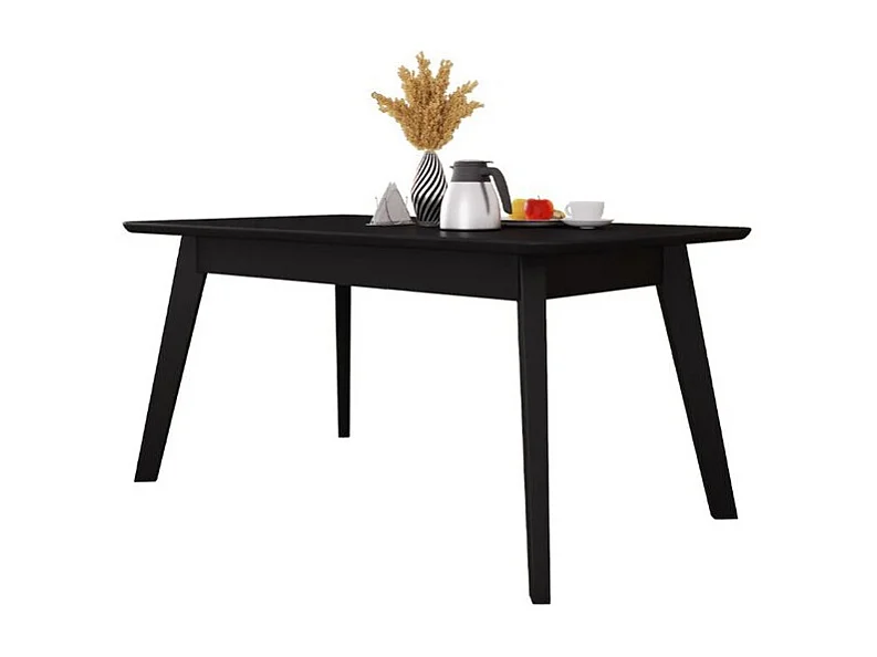 Table basse Racine 116, Noir, 50x60x103cm, MDF, Angulaire