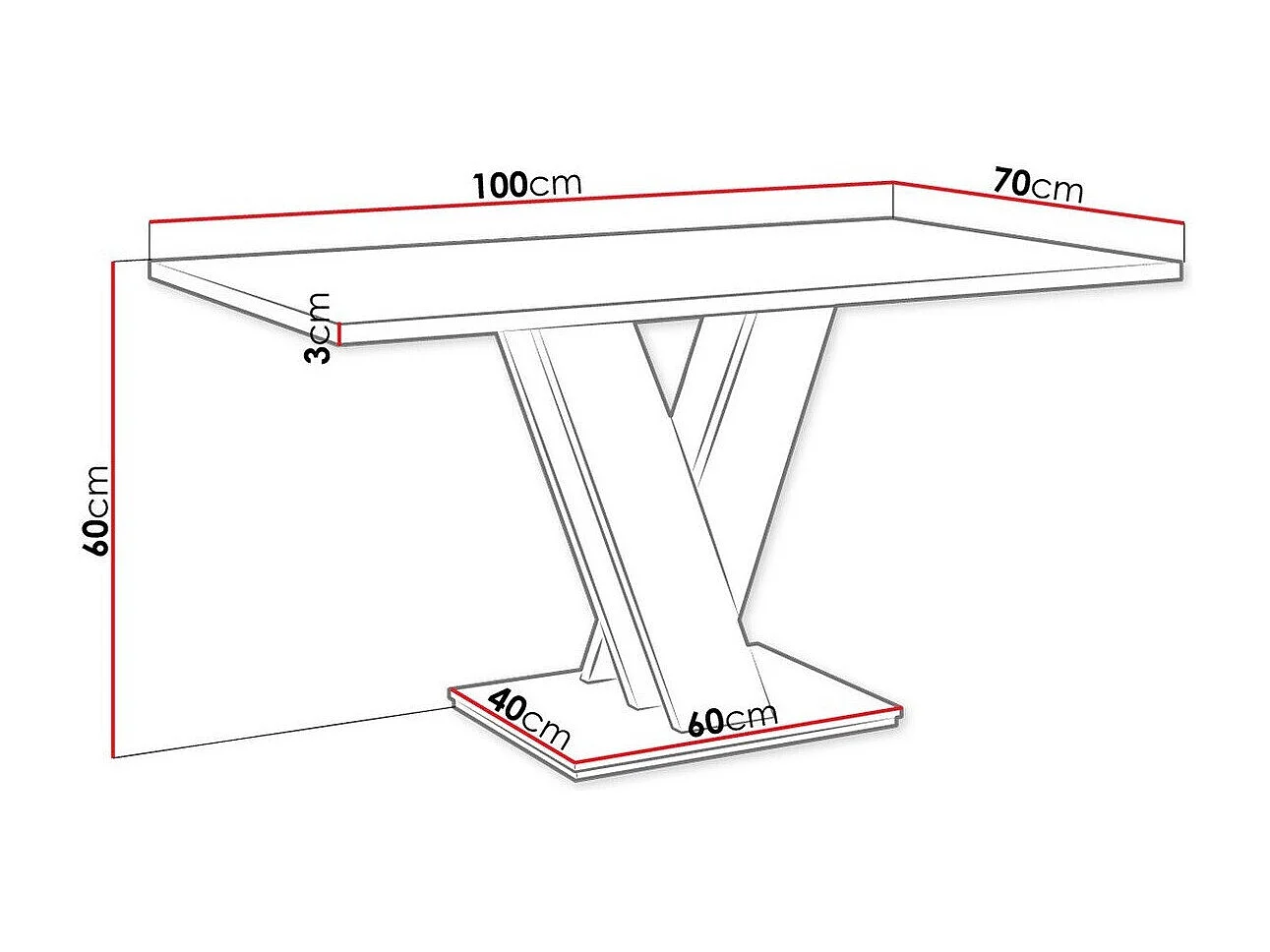 Mesa para revistas Goodyear 106, Angular, 6x7x10cm