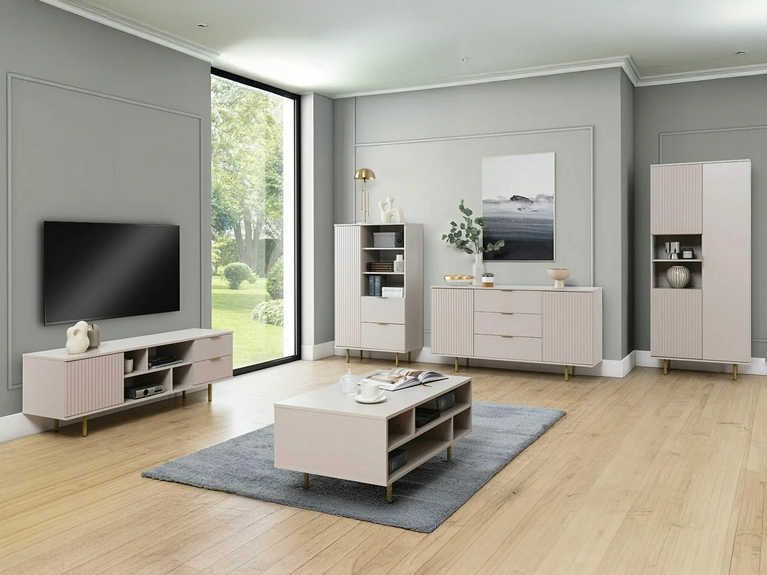 Table basse Virdomi 102, Cachemire, 45x60x100cm, Stratifié, Angulaire