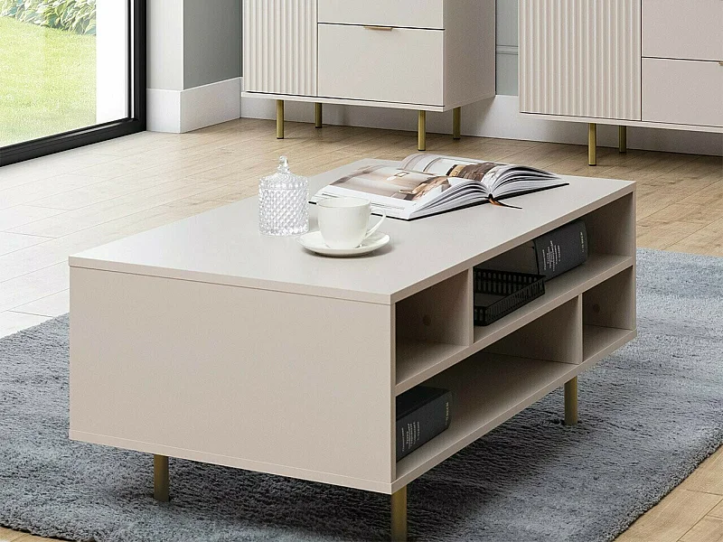 Mesa de café Providence U102, Cachemira, 45x60x100cm, Aglomerado laminado, Angular