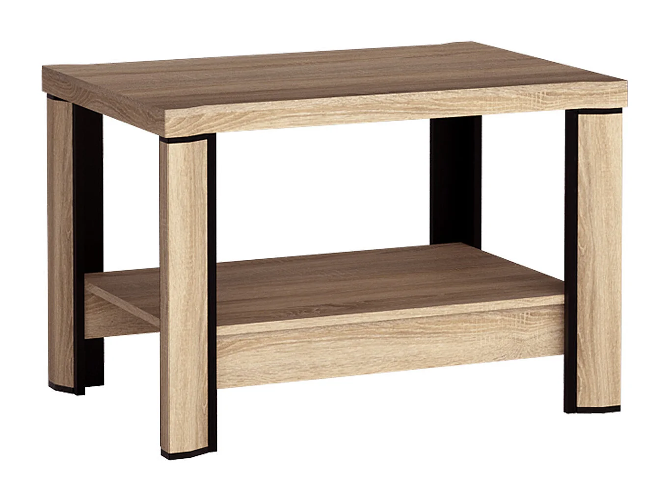 Table basse Lorelie 113, 61x60x90cm, Stratifié, Angulaire