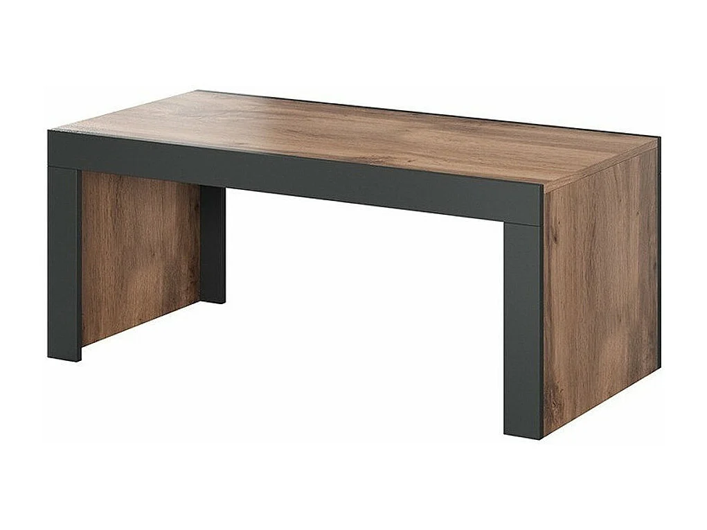 Mesa de café Charlotte 146, Antracita|Wotan roble, 50x60x120cm, Aglomerado laminado