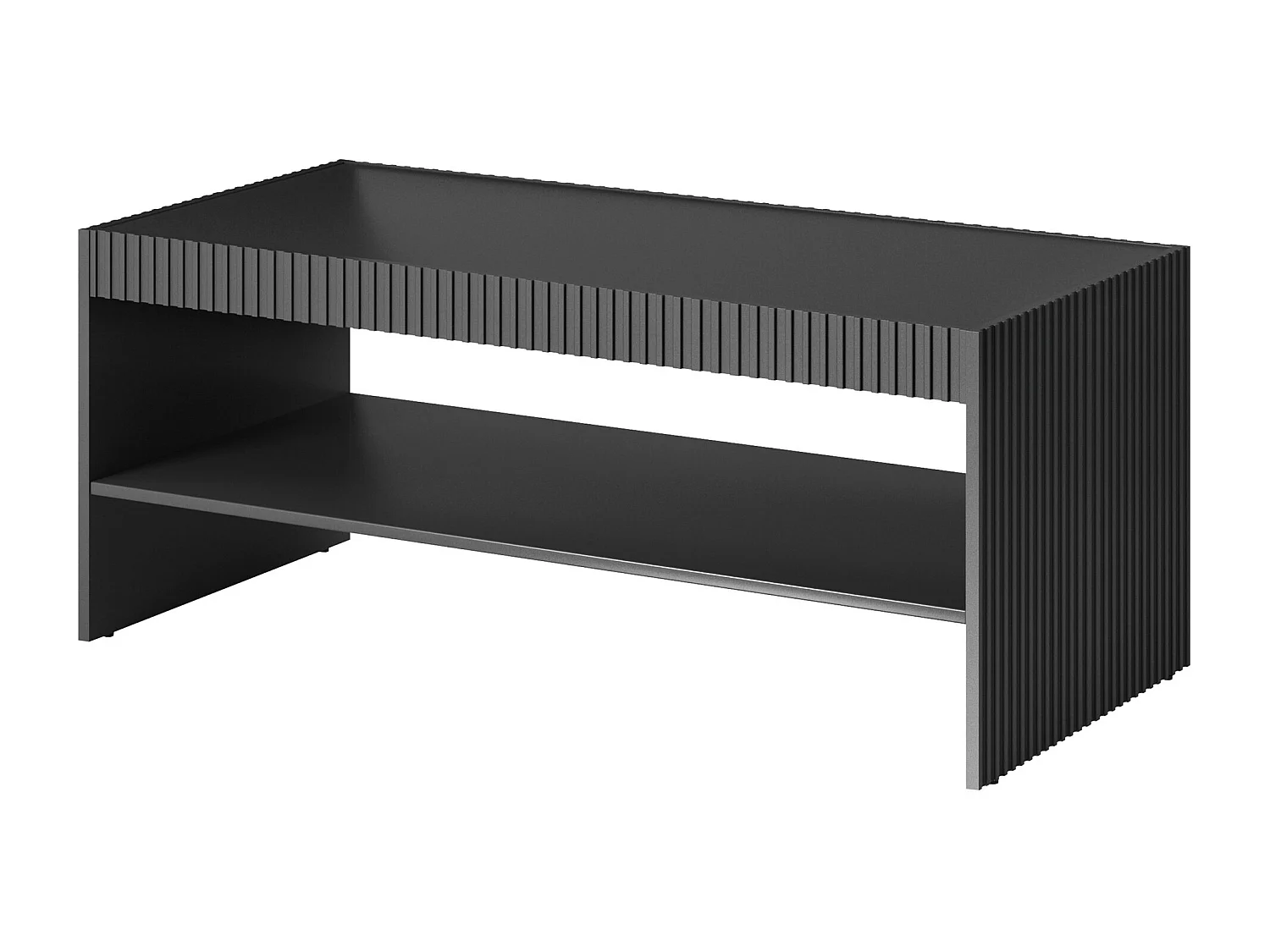 Table basse Remeta 101, Anthracite, 51x57x120cm, Stratifié, Angulaire